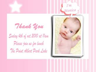 Newborn Baby Celebration Invitation Card 5